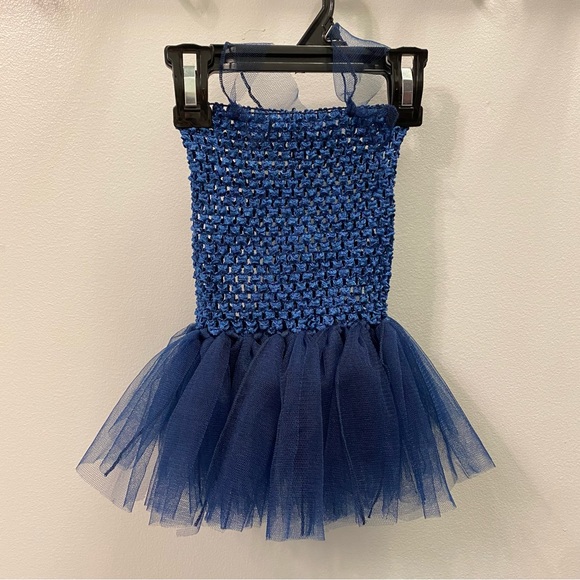 Girls Navy Tutu Dress Handmade - Picture 3 of 3